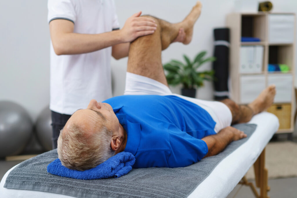 elderly having physio session